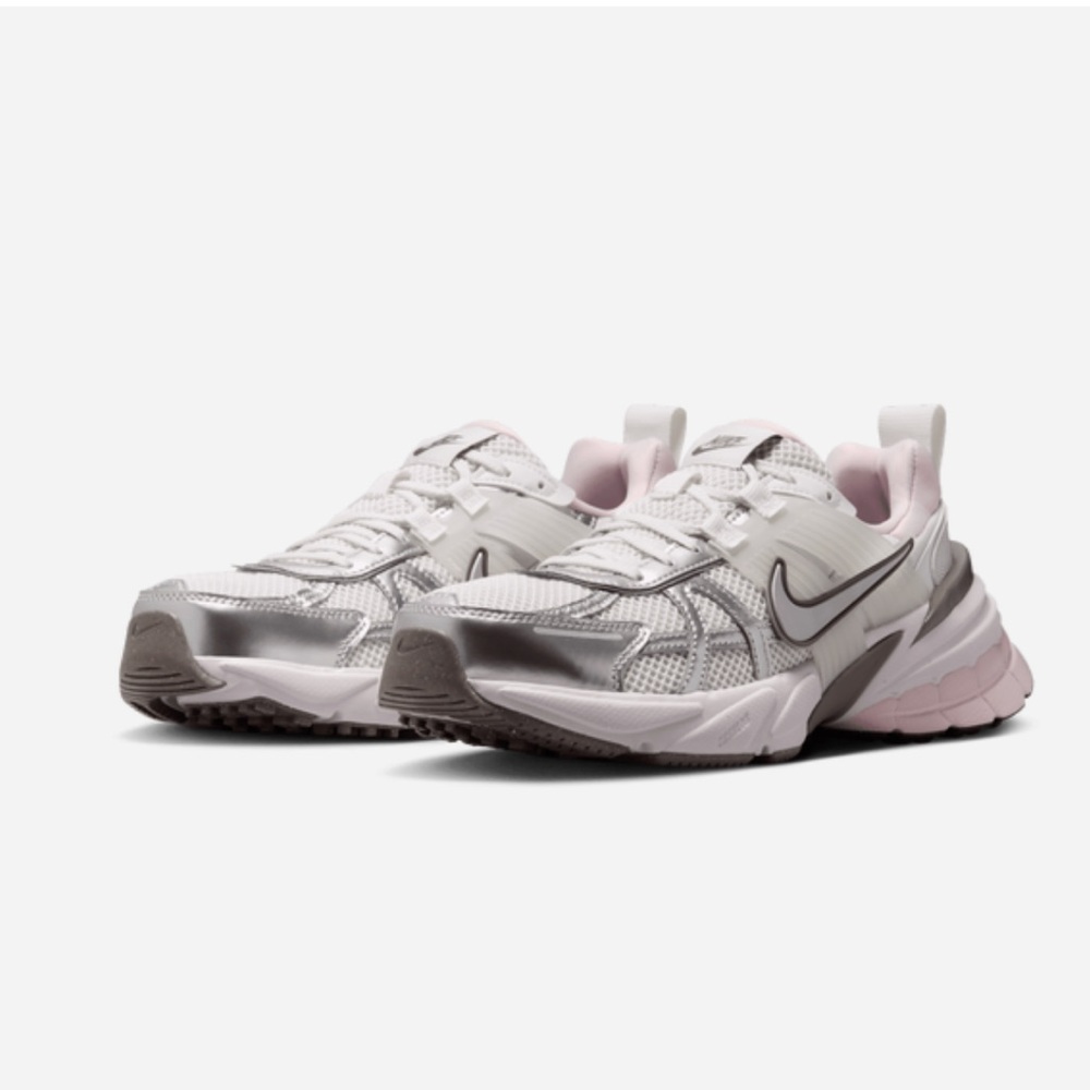 Nike V2K Run Shoes in White and Gray